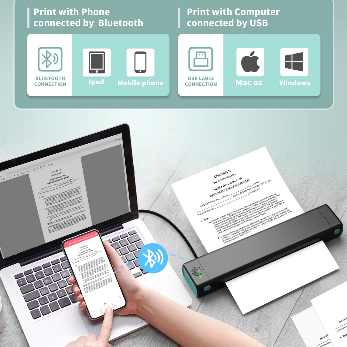 Portable A4 Printer Pro